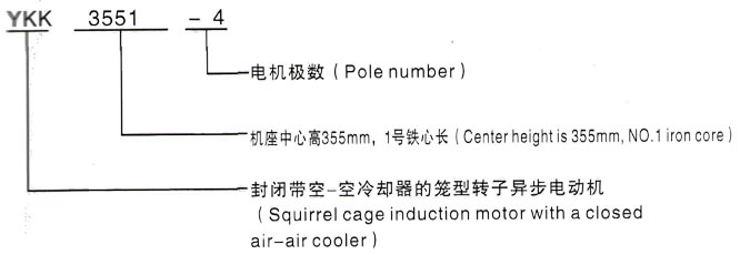 YKK系列(H355-1000)高压YKK5006-10三相异步电机西安泰富西玛电机型号说明